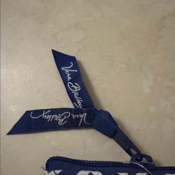 Vera Bradley Navy & Light Blue Quilted Zip Pouch - Picture 2 of 5